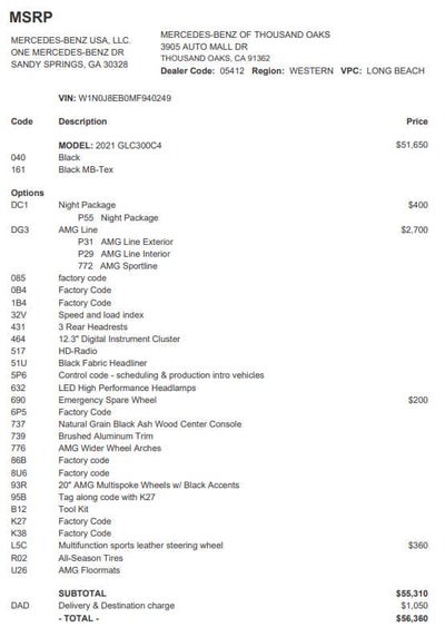 2021 Mercedes-Benz GLC GLC 300