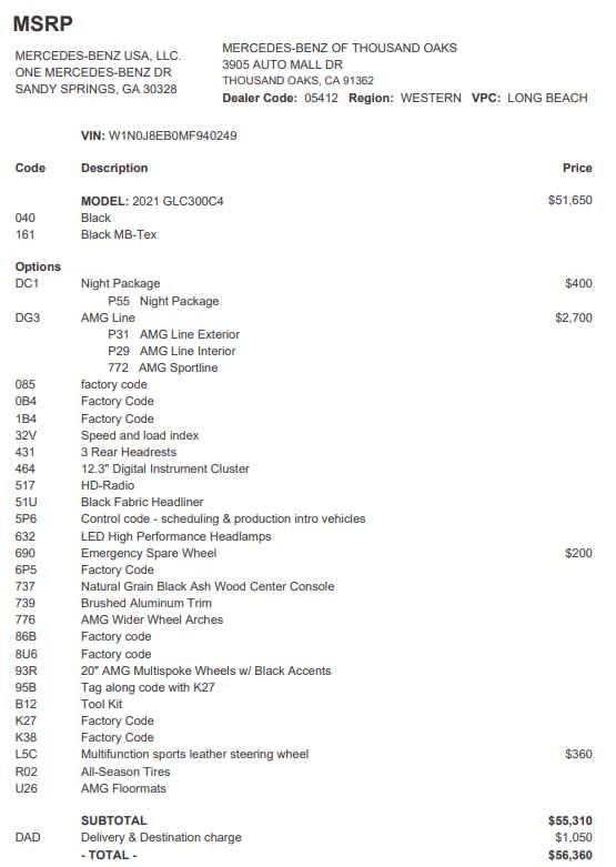 2021 Mercedes-Benz GLC GLC 300