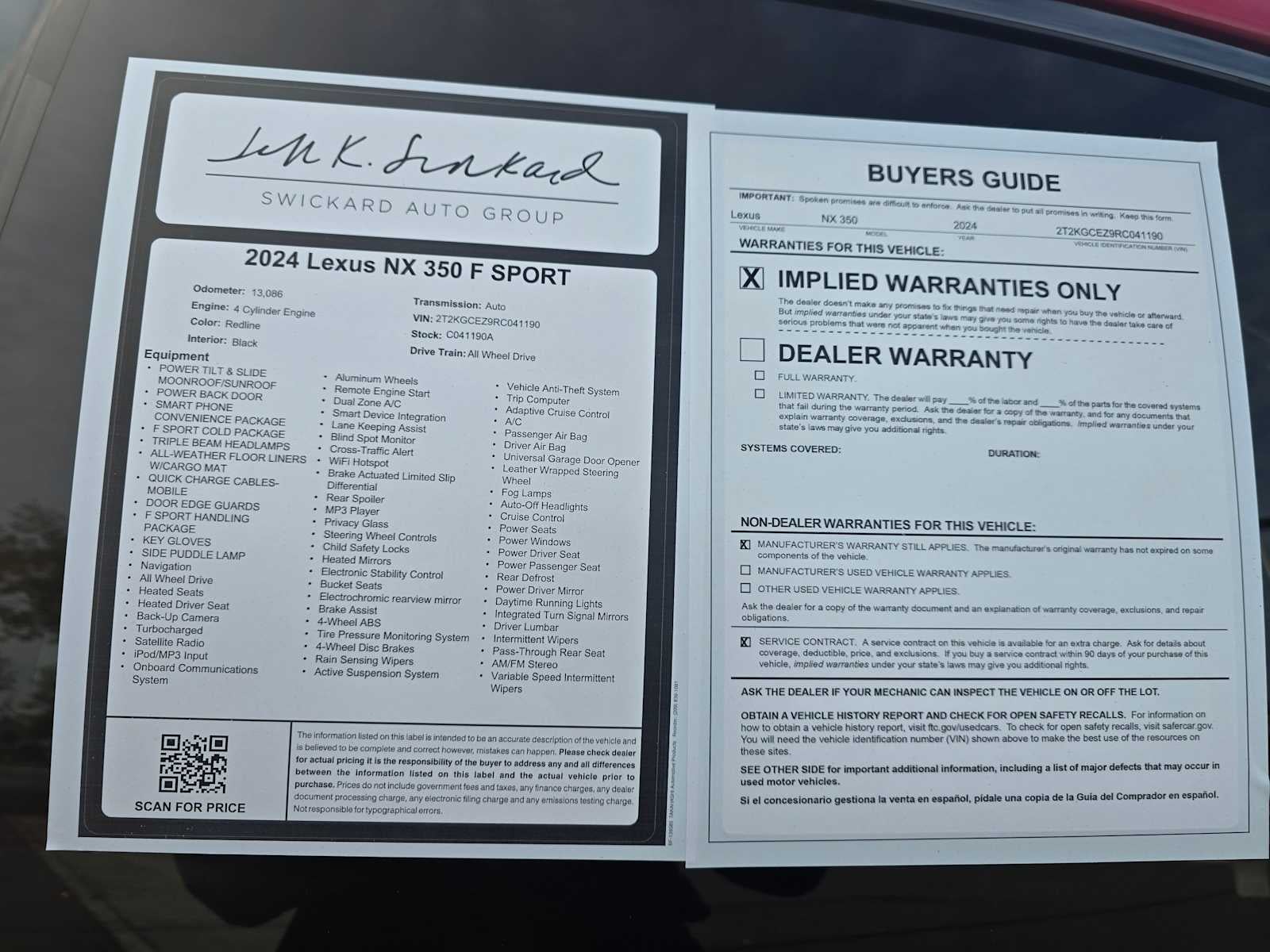 2024 Lexus NX 350 F SPORT Handling