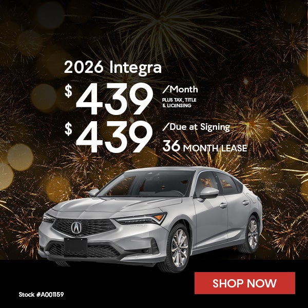 2026 Acura Integra FWD Lease for $439 per month for 36 month