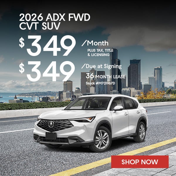 2026 Acura ADX Lease from $349/mo, $349 due at signing