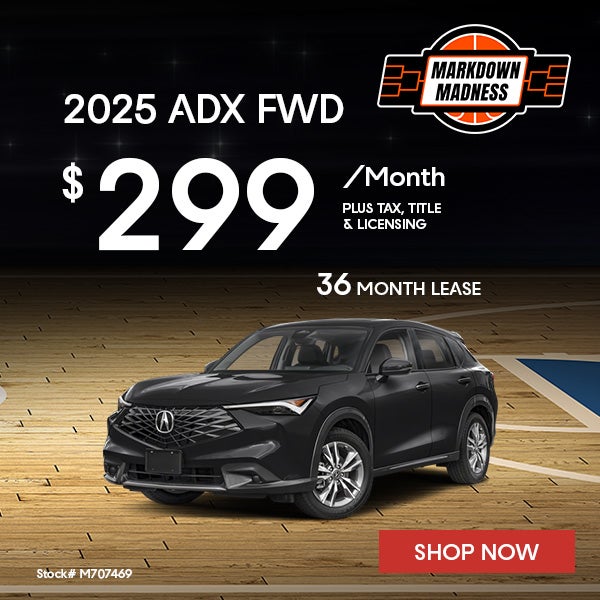 2025 Acura ADX FWD Lease for $299 per month for 36 months.