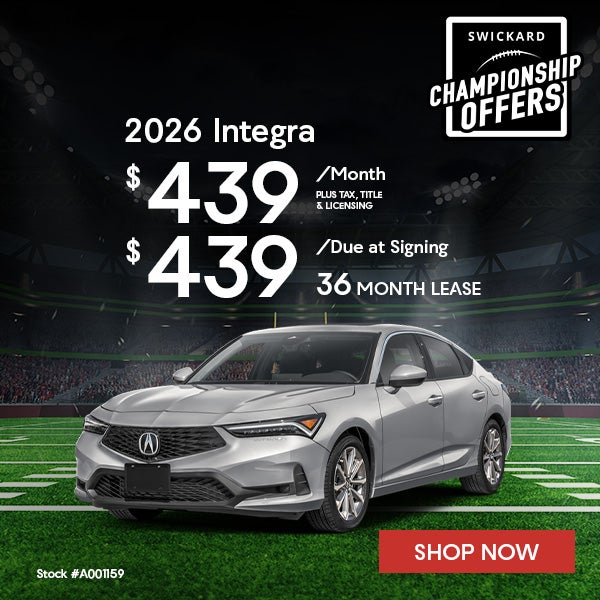 2026 Acura Integra FWD Lease for $439 per month for 36 month