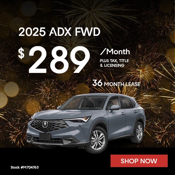 2025 Acura ADX FWD Lease for $289 per month for 36 months.
