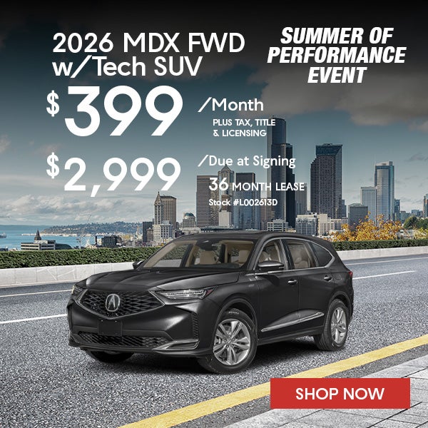 2026 Acura MDX with Technology Package Lease from $399/mo, $