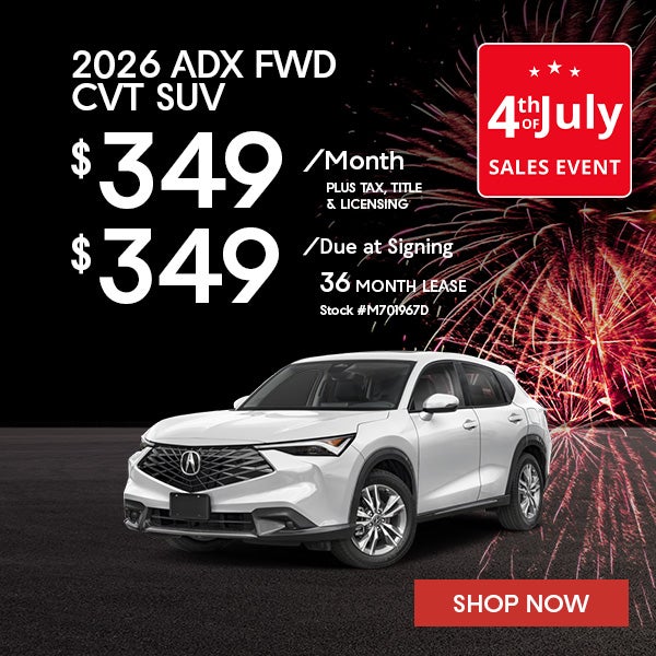 2026 Acura ADX Lease from $349/mo, $349 due at signing