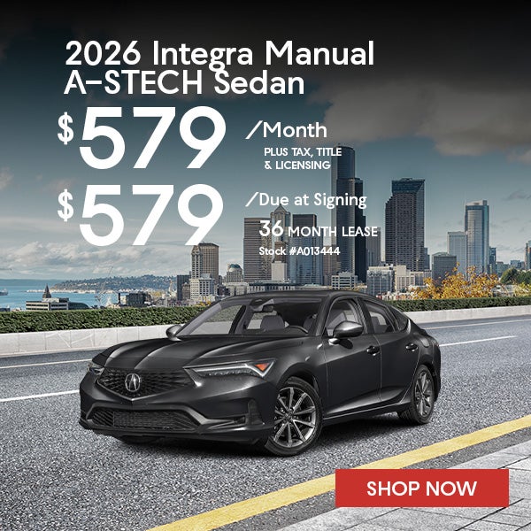 2026 Acura Integra A-STECH Lease from $579/mo, $579 due at s